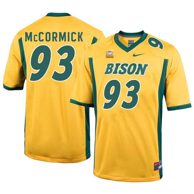 Men #93 Logan McCormick North Dakota State Bison College Football Jerseys Sale-Yellow